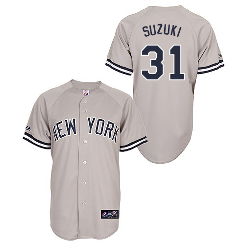 Ichiro Suzuki #31 Youth Baseball Jersey-New York Yankees Authentic Road Gray MLB Jersey
